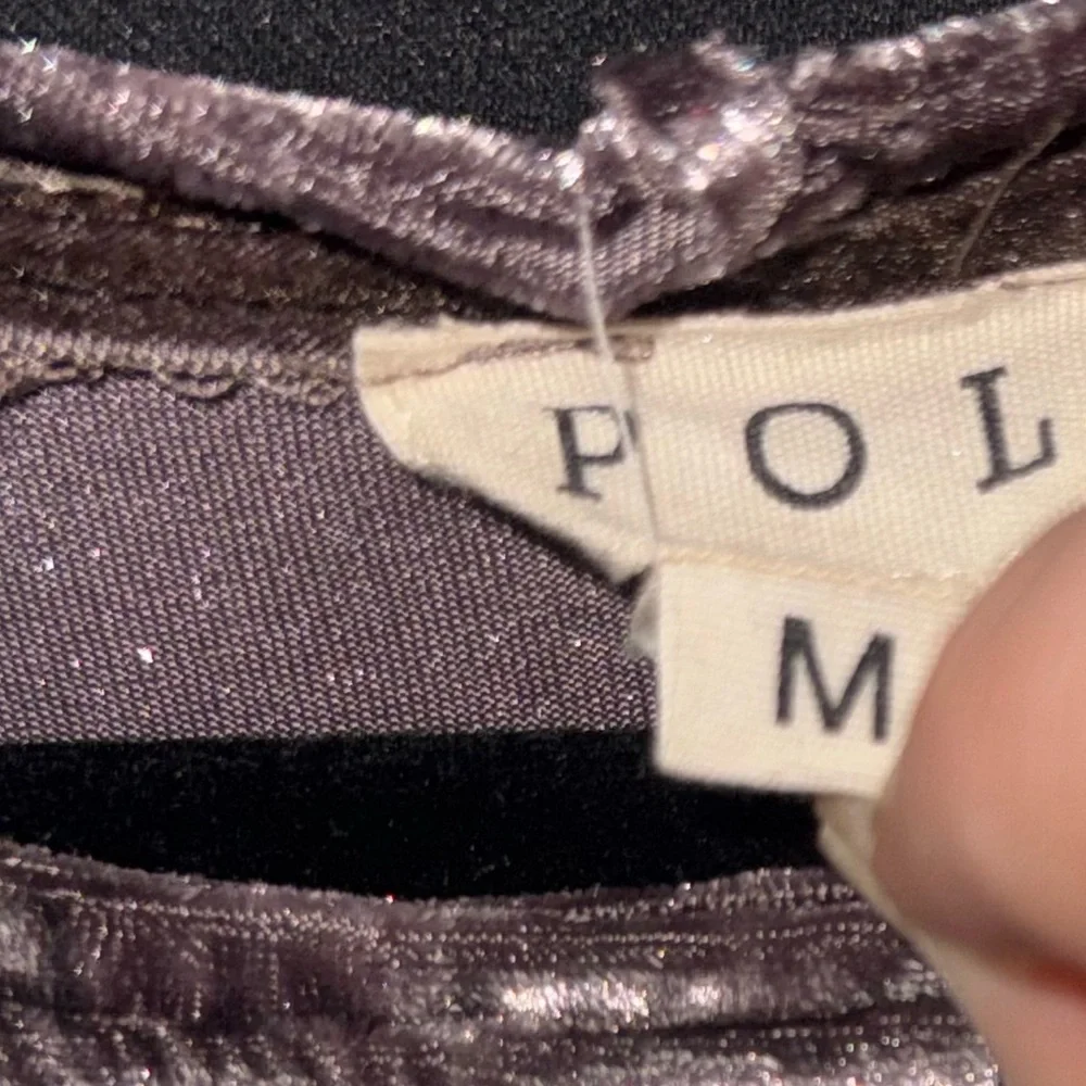 POL Crushed Velvet Mini Dress - Lilac Silver Sheen - Picture 2 of 2